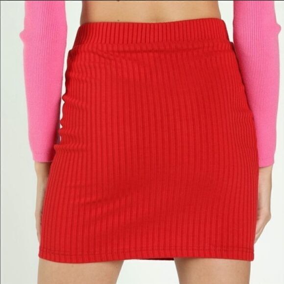 Ribbed Knit Bodycon Skirt - Picture 7 of 11